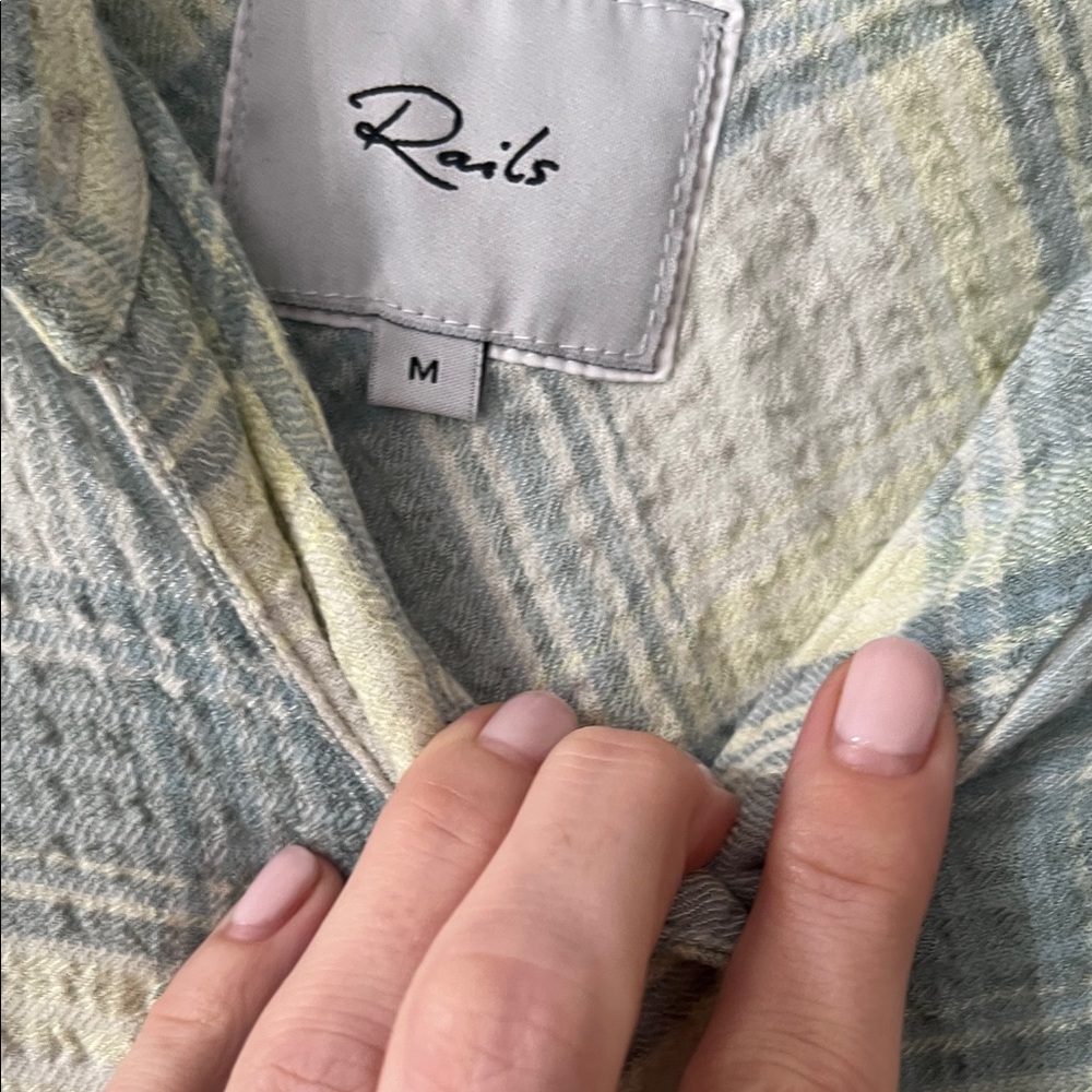 Rails Light Blue Cream Plaid Shirt - Picture 2 of 7